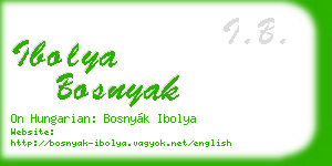 ibolya bosnyak business card