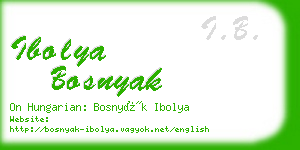 ibolya bosnyak business card